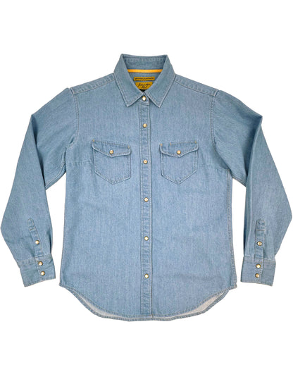 Ennia Denim Chambray Faded Light Washed Shirt 309