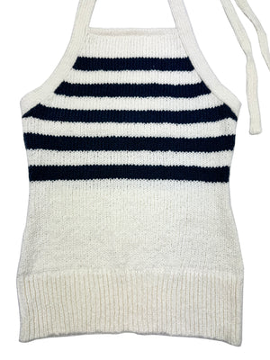 Nea Sailor Stripe Halter Tank 502