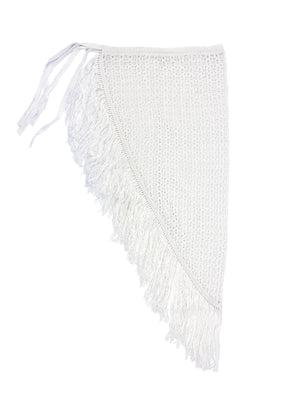 Unna Long Asymmetric Crochet Wrap Skirt 504