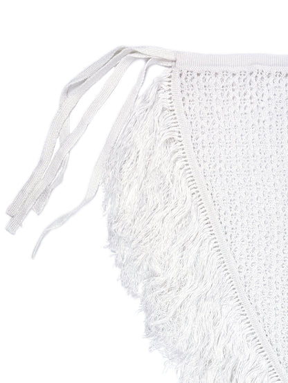 Unna Long Asymmetric Crochet Wrap Skirt 504