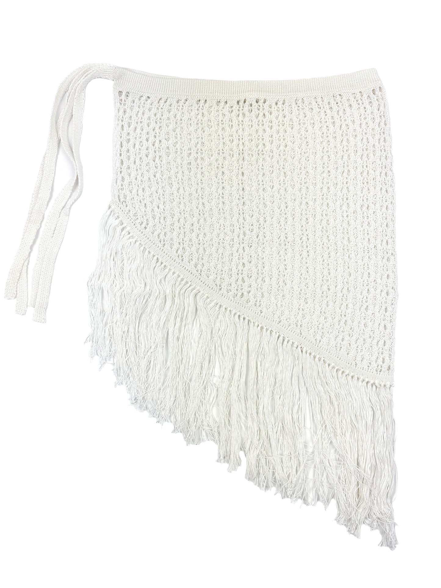 Unna Short Asymmetric Crochet Wrap Skirt 504