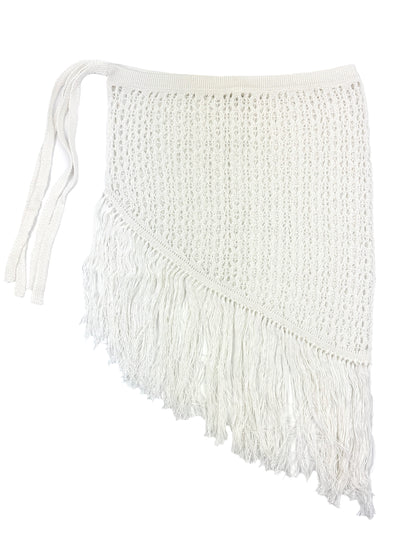 Unna Short Asymmetric Crochet Wrap Skirt 504