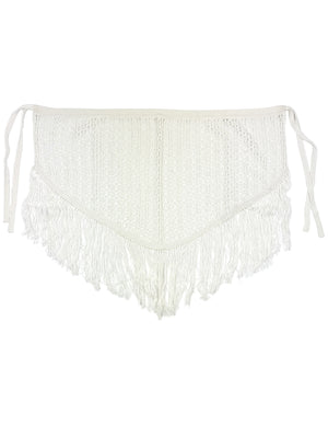 Unna Short Asymmetric Crochet Wrap Skirt 504