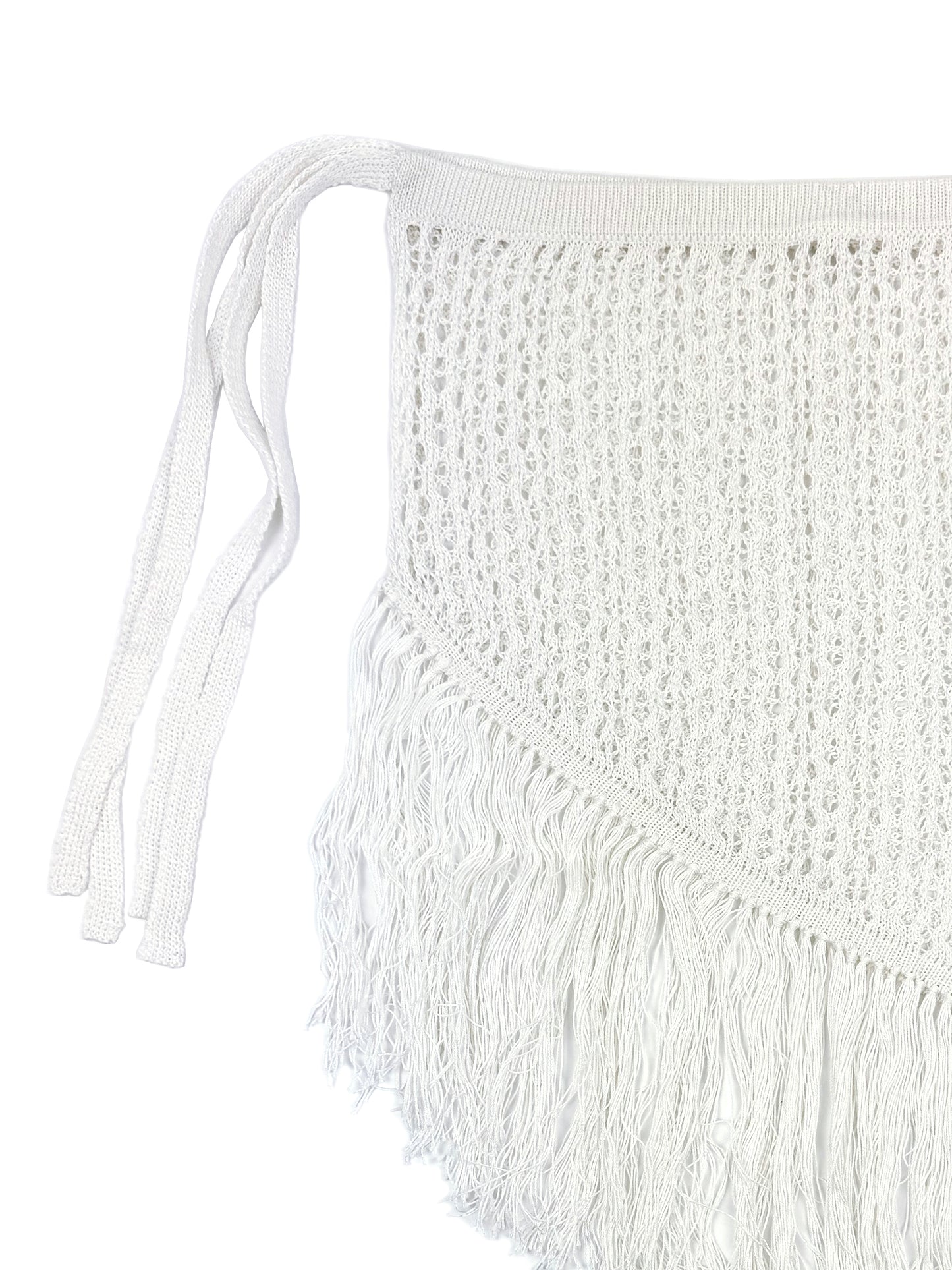 Unna Short Asymmetric Crochet Wrap Skirt 504