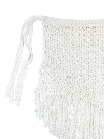 Unna Short Asymmetric Crochet Wrap Skirt 504