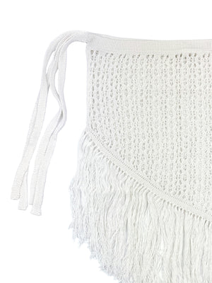 Unna Short Asymmetric Crochet Wrap Skirt 504
