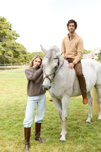 Orleans 7GG Silky Cotton Pullover Sweater 6285