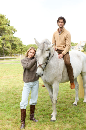 Orleans 7GG Silky Cotton Pullover Sweater 6285