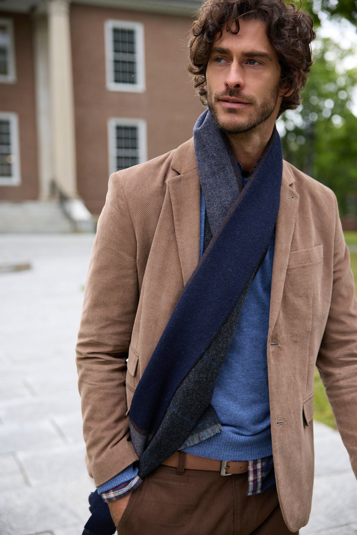 Sage Moleskin Twill Blazer