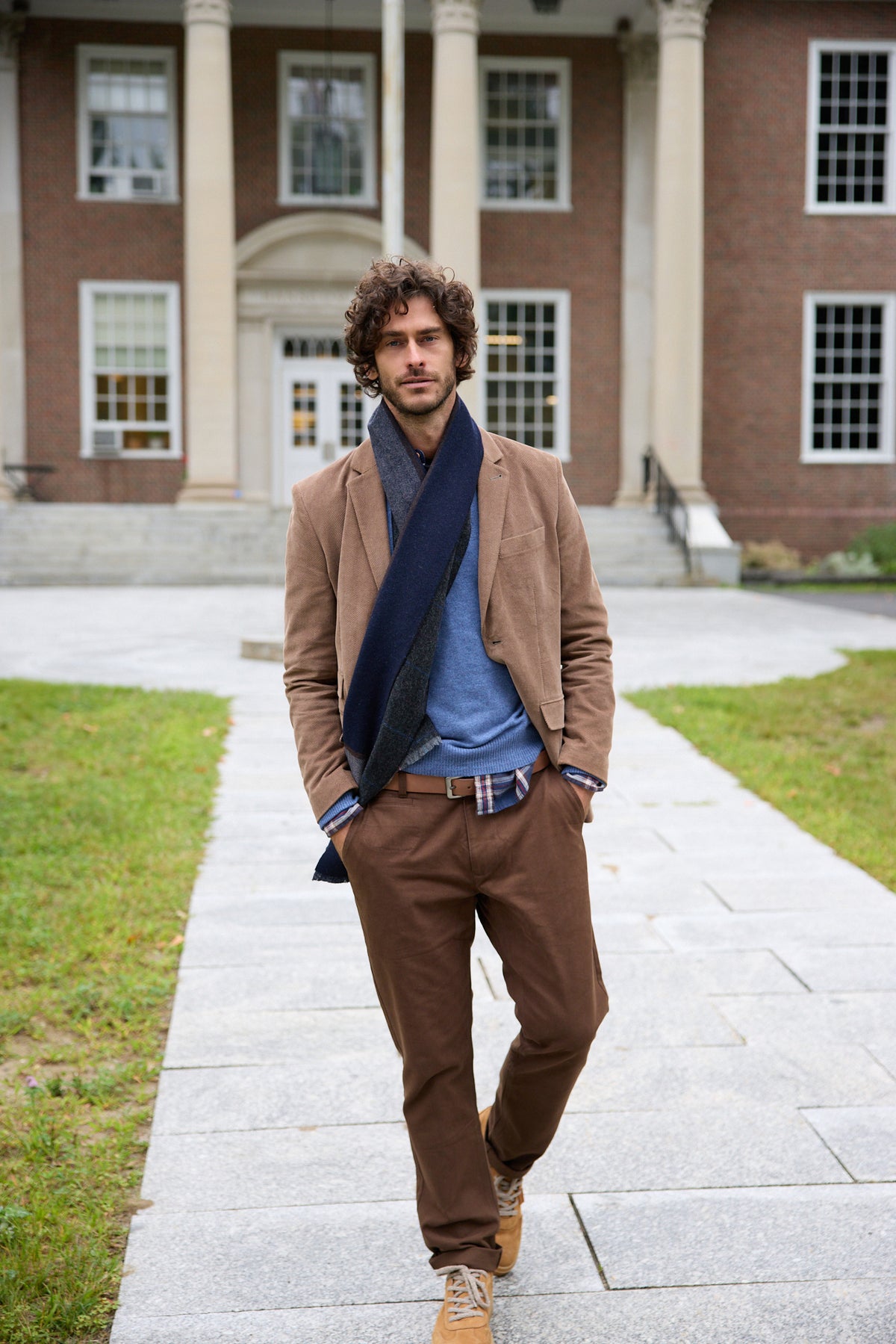 Sage Moleskin Twill Blazer