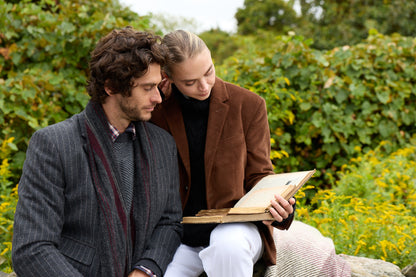 Sage Wool Pinstripe Blazer 4210