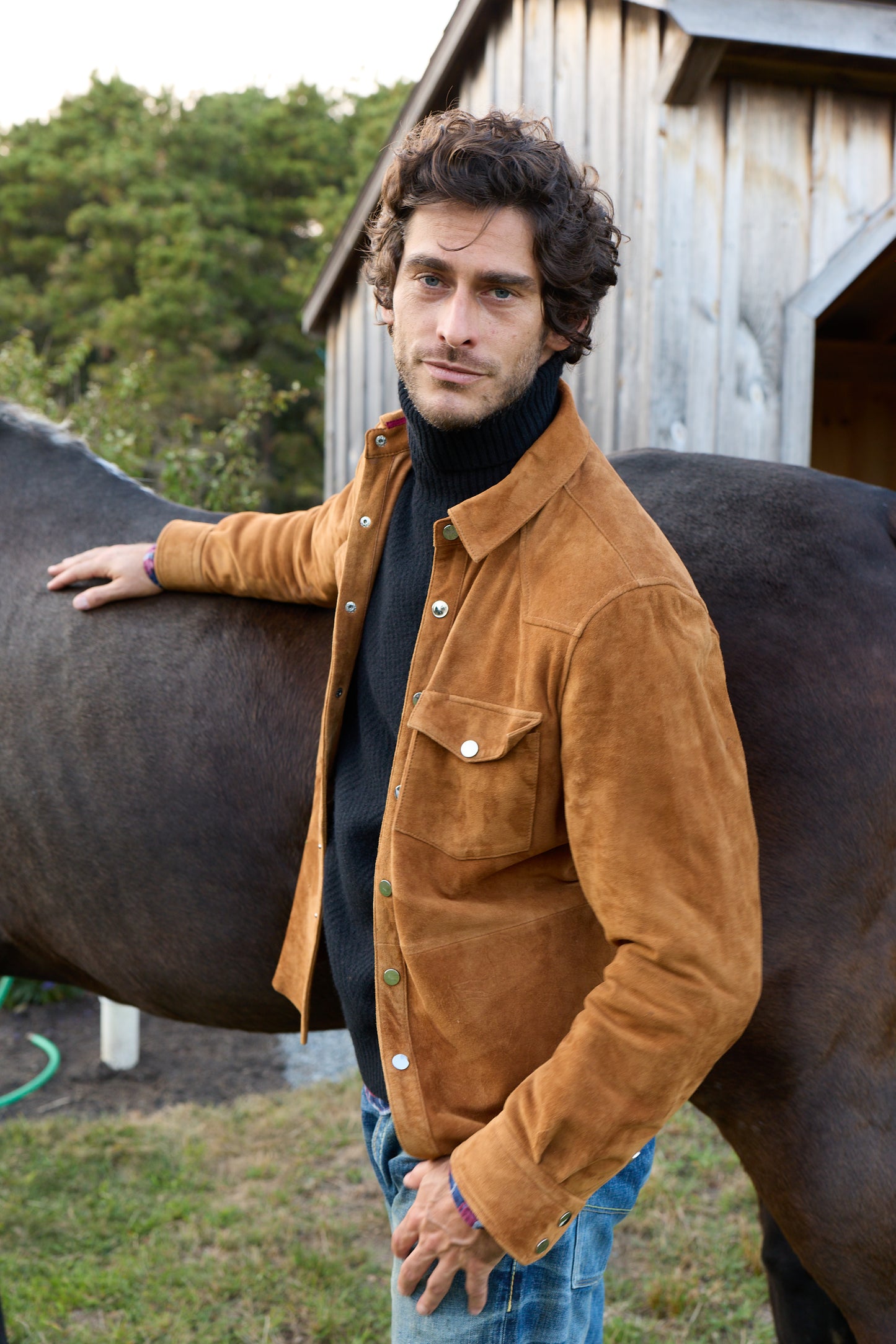 Jude 7GG Cashmere Herringbone Turtleneck 6284