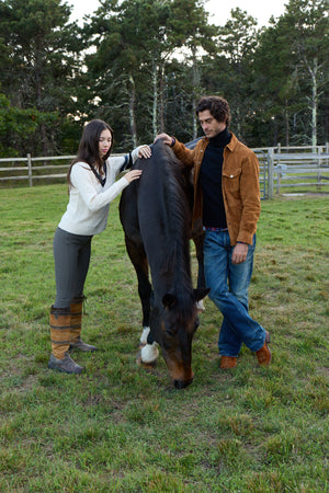 Jude 7GG Cashmere Herringbone Turtleneck 6284