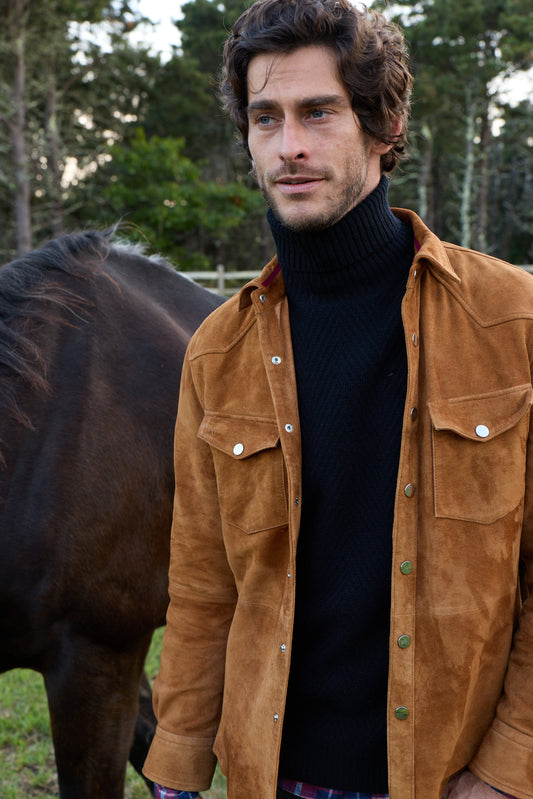 Whyatt Suede Leather Shirt 3008