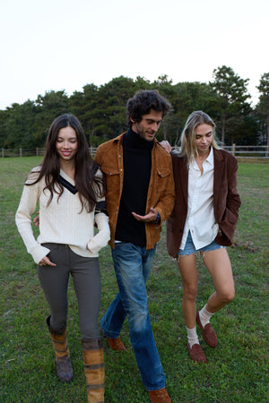 Jude 7GG Cashmere Herringbone Turtleneck 6284