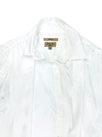Nikea Pure Silk Satin Tie Neck Blouse 312