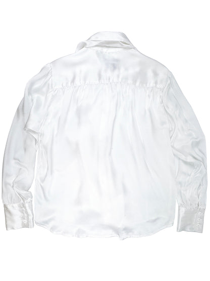 Nikea Pure Silk Satin Tie Neck Blouse 312